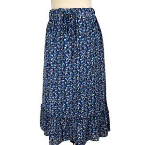Skies Are Blue Printed Midi Skirt – Size Small